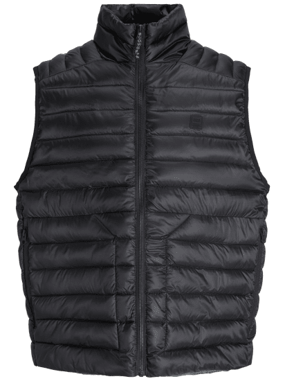 Jack & Jones Prime Light Puffer Gilet Vest Black - Prsluci - Prsluci u velikim veličinama