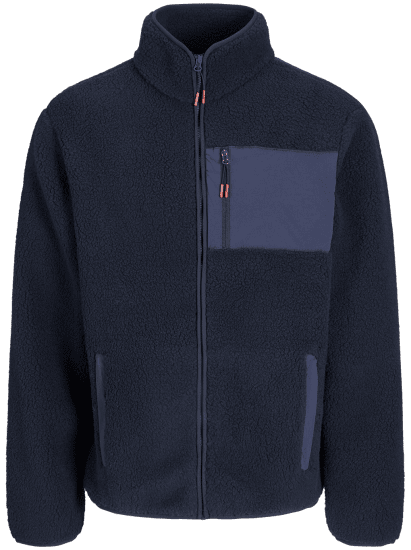 Jack & Jones Thatcher Fleece Jacket Sky Captain - Jakne - Muške Jakne Veliki Brojevi