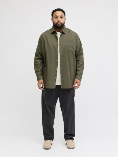 Jack & Jones Tristan Overshirt kaki - Košulje - Muške Košulje Veliki Brojevi