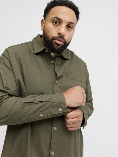 Jack & Jones Tristan Overshirt kaki - Košulje - Muške Košulje Veliki Brojevi