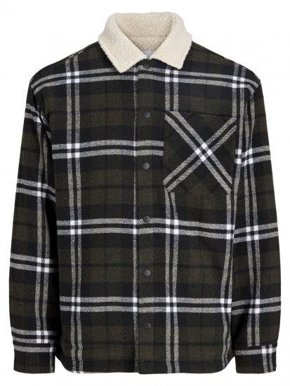 Jack & Jones Zac Teddy Košulja-jakna Zelena - Jakne - Muške Jakne Veliki Brojevi