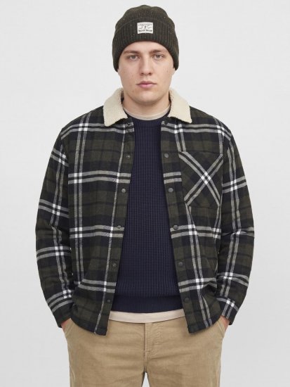 Jack & Jones Zac Teddy Košulja-jakna Zelena - Jakne - Muške Jakne Veliki Brojevi
