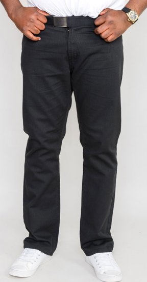 Duke Mario Bedford cord-pants Black TALL SIZES - MUŠKA ODJEĆA MT-6XLT - Odjeća za Visoke Muškarce