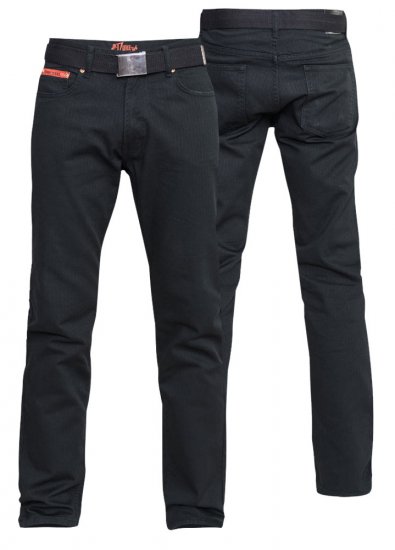 Duke Mario Bedford cord-pants Black TALL SIZES - MUŠKA ODJEĆA MT-6XLT - Odjeća za Visoke Muškarce