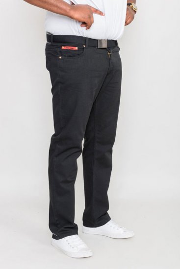 Duke Mario Bedford cord-pants Black TALL SIZES - MUŠKA ODJEĆA MT-6XLT - Odjeća za Visoke Muškarce
