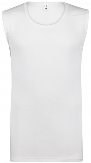 Adamo Royal Fine Ribbed Sleeveless Under-T-shirt White - Donje rublje & kupaće hlače - muške donje rublje veliki brojevi