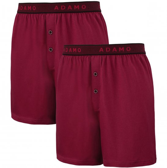 Adamo Jonas Boxershorts Burgundy 2-pack - Donje rublje & kupaće hlače - muške donje rublje veliki brojevi