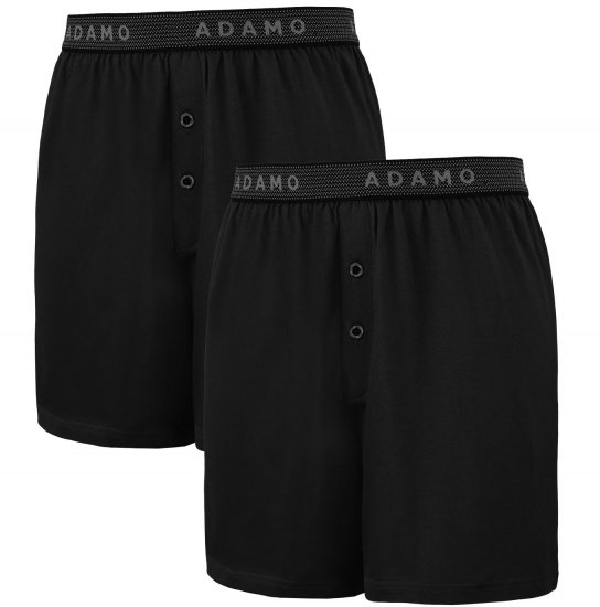 Adamo Jonas Boxershorts Black 2-pack - Donje rublje & kupaće hlače - muške donje rublje veliki brojevi