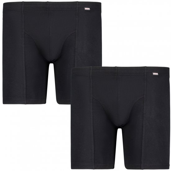Adamo Jim Boxer shorts 2-pack Black - Donje rublje & kupaće hlače - muške donje rublje veliki brojevi