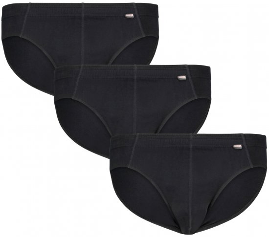 Adamo Ian Briefs 3-pack Black - Donje rublje & Kupaće hlače - muške donje rublje veliki brojevi