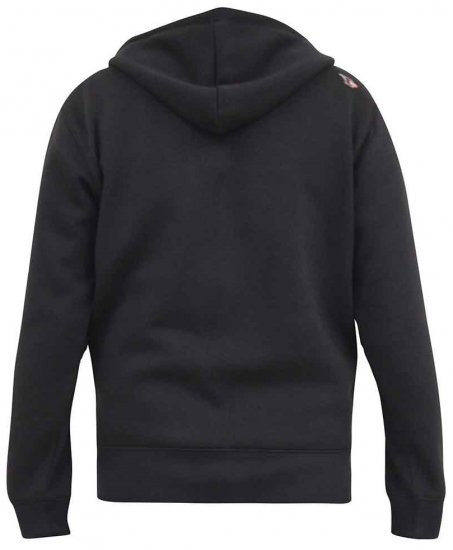 D555 KNEBWORTH Full Zip Hoody With Chest Print Black - Puloveri & dukserice - Muške Puloveri & dukserice veliki brojevi