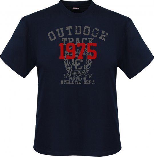 Adamo Outdoor track Comfort fit T-shirt Navy - Majice Kratkih Rukava - Muške Majice Kratkih Rukava Veliki Brojevi 