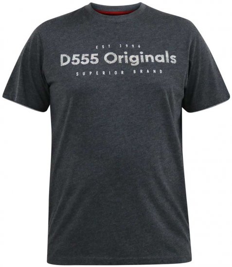 D555 ALFRED 2-Pack Brand Carrier Printed Crew Neck T-Shirts - Majice Kratkih Rukava - Muške Majice Kratkih Rukava Veliki Brojevi 