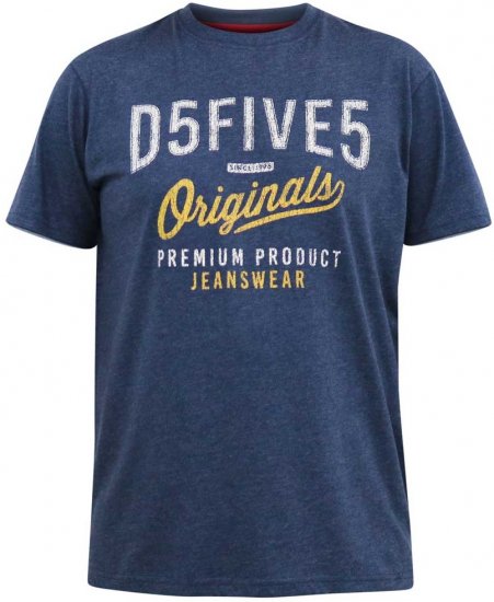 D555 ALFRED 2-Pack Brand Carrier Printed Crew Neck T-Shirts - Majice Kratkih Rukava - Muške Majice Kratkih Rukava Veliki Brojevi 