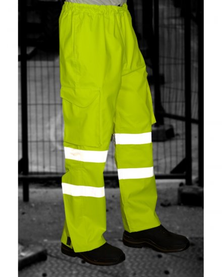 Leo Instow Breathable Executive Cargo Rain pants Hi-Vis Yellow - Radna odjeća - Radna Odjeća Veliki Brojevi