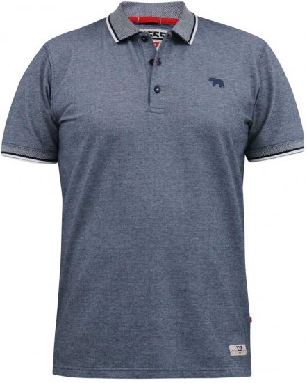 D555 GIBRALTAR Pique Polo Blue - Polo majice - Muške Polo Majice Veliki Brojevi
