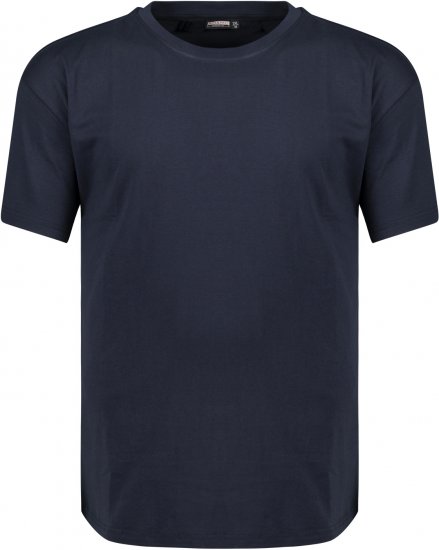 Adamo Bud Regular fit Heavy weight T-shirt Navy - Majice Kratkih Rukava - Muške Majice Kratkih Rukava Veliki Brojevi 