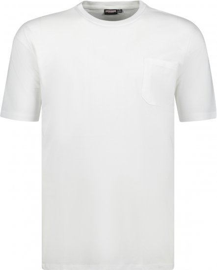 Adamo Kody Regular fit T-shirt with Pocket White - Majice Kratkih Rukava - Muške Majice Kratkih Rukava Veliki Brojevi 