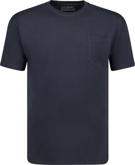 Adamo Kody Regular fit T-shirt with Pocket Navy - Majice Kratkih Rukava - Muške Majice Kratkih Rukava Veliki Brojevi 