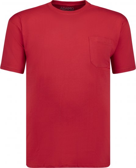 Adamo Kody Regular fit T-shirt with Pocket Red - Majice Kratkih Rukava - Muške Majice Kratkih Rukava Veliki Brojevi 