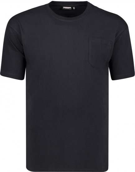 Adamo Kody Regular fit T-shirt with Pocket Black - Majice Kratkih Rukava - Muške Majice Kratkih Rukava Veliki Brojevi 