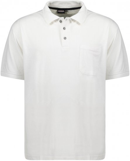 Adamo Klaas Regular fit Polo Shirt with Pocket White - Polo majice - Muške Polo Majice Veliki Brojevi