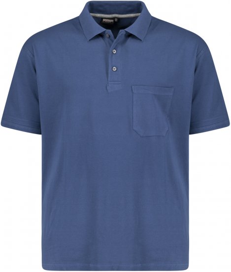 Adamo Klaas Regular fit Polo Shirt with Pocket Denim Blue - Polo majice - Muške Polo Majice Veliki Brojevi