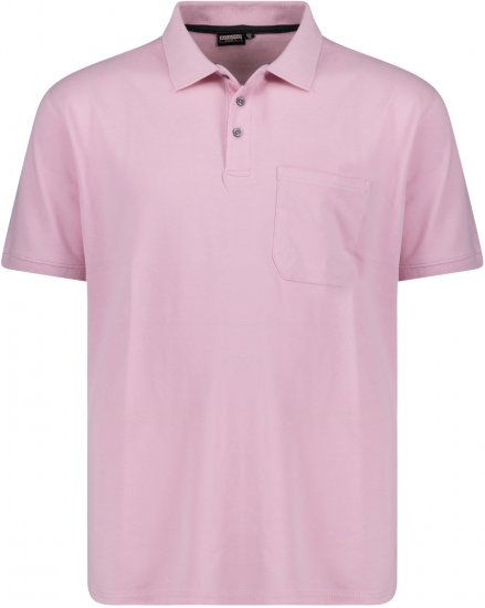 Adamo Klaas Regular fit Polo Shirt with Pocket Pink - Polo majice - Muške Polo Majice Veliki Brojevi