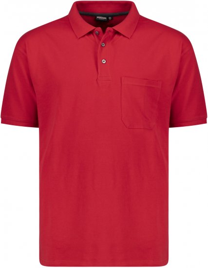Adamo Klaas Regular fit Polo Shirt with Pocket Red - Polo majice - Muške Polo Majice Veliki Brojevi