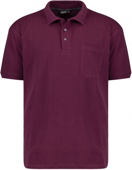 Adamo Klaas Regular fit Polo Shirt with Pocket Blackberry - Polo majice - Muške Polo Majice Veliki Brojevi