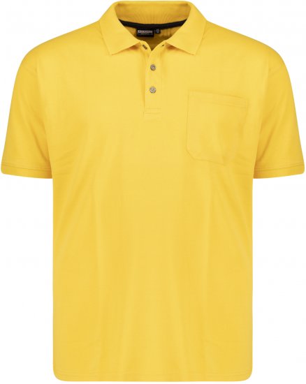 Adamo Klaas Regular fit Polo Shirt with Pocket Yellow - Polo majice - Muške Polo Majice Veliki Brojevi
