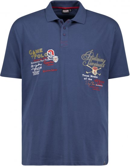 Adamo DURBAN Regular fit Polo Shirt Navy - Polo majice - Muške Polo Majice Veliki Brojevi