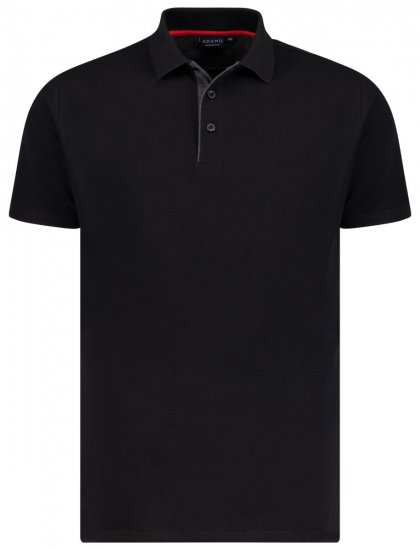 Adamo 139401 Polo majica Crna - Polo majice - Muške Polo Majice Veliki Brojevi