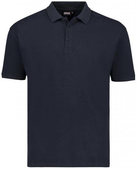 Adamo Stephan Waffelpique Poloshirt Navy - Polo majice - Muške Polo Majice Veliki Brojevi