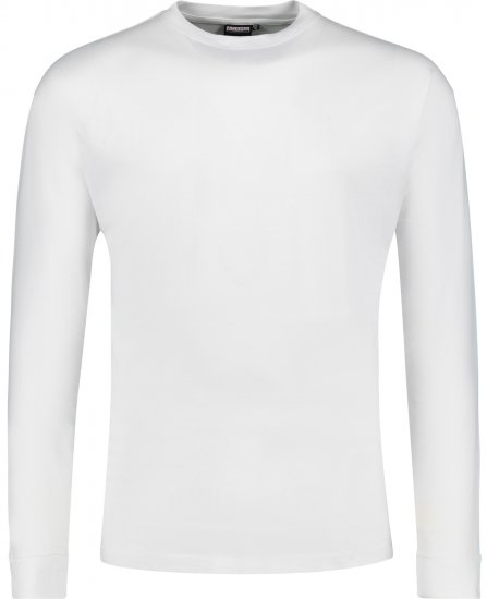 Adamo Floyd Comfort fit Long sleeve T-shirt White - Majice Kratkih Rukava - Muške Majice Kratkih Rukava Veliki Brojevi 