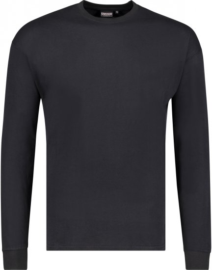 Adamo Floyd Comfort fit Long sleeve T-shirt Black - Majice Kratkih Rukava - Muške Majice Kratkih Rukava Veliki Brojevi 