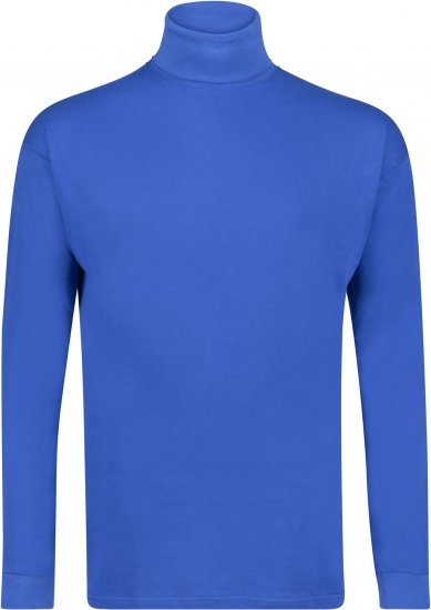 Adamo Fabio Comfort fit Turtleneck Long sleeve T-shirt Royal blue - Majice Kratkih Rukava - Muške Majice Kratkih Rukava Veliki Brojevi 