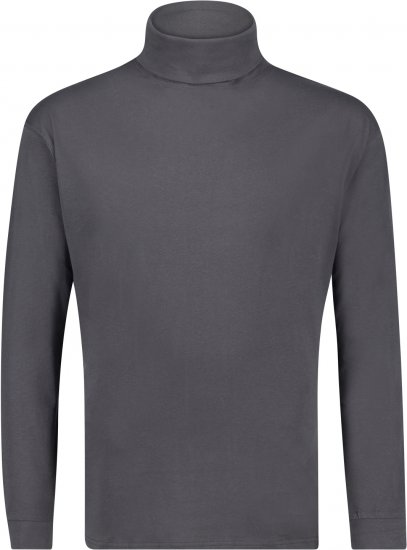 Adamo Fabio Comfort fit Turtleneck Long sleeve T-shirt Charcoal - Majice Kratkih Rukava - Muške Majice Kratkih Rukava Veliki Brojevi 