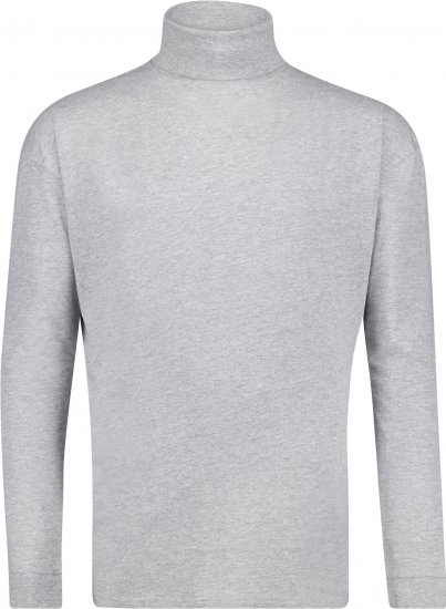Adamo Fabio Comfort fit Turtleneck Long sleeve T-shirt Grey - Majice Kratkih Rukava - Muške Majice Kratkih Rukava Veliki Brojevi 
