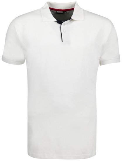 Adamo Pablo Comfort fit Polo Shirt White - Polo majice - Muške Polo Majice Veliki Brojevi