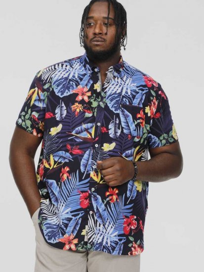 D555 TOBY Multi Colour Hawaiian AO Print Shirt - Košulje - Muške Košulje Veliki Brojevi