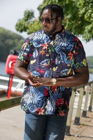 D555 TOBY Multi Colour Hawaiian AO Print Shirt - Košulje - Muške Košulje Veliki Brojevi