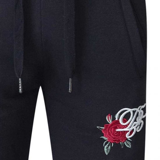 D555 Matt Fashion Sweatpants Black - Sportske hlače & kratke - Muške Trenirke Veliki Brojevi