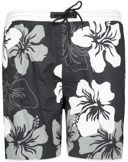 Adamo Elmar Printed Swimshorts Black - Donje rublje & Kupaće hlače - muške donje rublje veliki brojevi