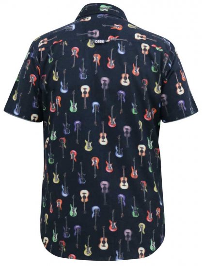 D555 BARRATT Guitar AO Printed Button Down Collar S/S Shirt - Košulje - Muške Košulje Veliki Brojevi