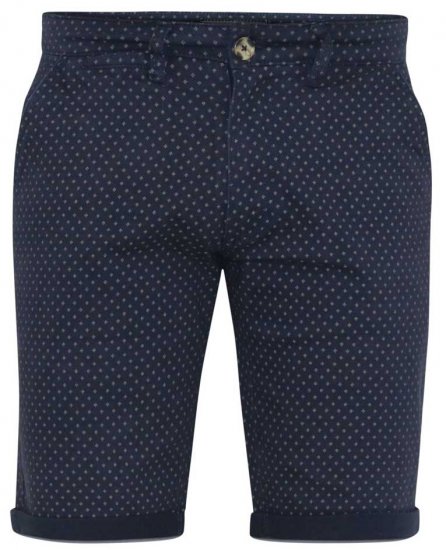 D555 DUDLEY AO Printed Stretch Chino Shorts Navy - Kratke hlače - Muške Kratke Hlače Veliki Brojevi 