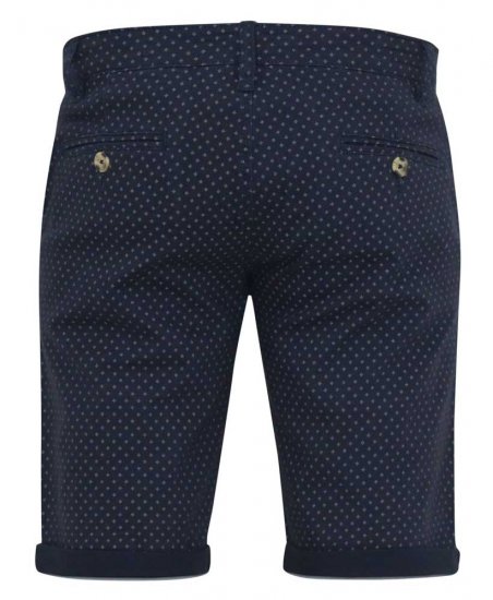 D555 DUDLEY AO Printed Stretch Chino Shorts Navy - Kratke hlače - Muške Kratke Hlače Veliki Brojevi 