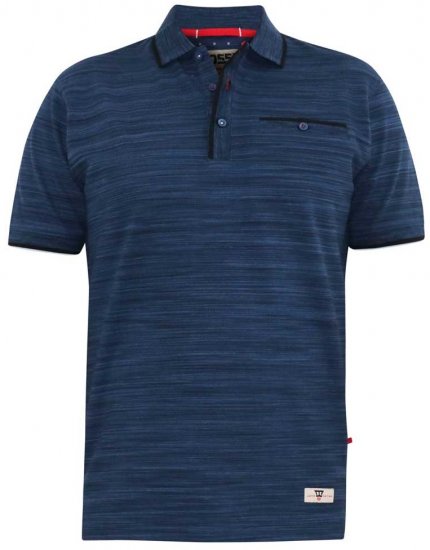 D555 FOXLEY Pique Reno Polo Navy - Polo majice - Muške Polo Majice Veliki Brojevi