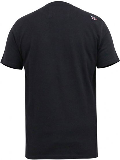 D555 EDWALTON NYCTY Camo Printed Crew Neck T-Shirt Washed Black - Majice Kratkih Rukava - Muške Majice Kratkih Rukava Veliki Brojevi 