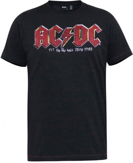 D555 JAILBREAK Official Ac/Dc Printed T-Shirt With Front And Back Print - Black - Majice Kratkih Rukava - Muške Majice Kratkih Rukava Veliki Brojevi 